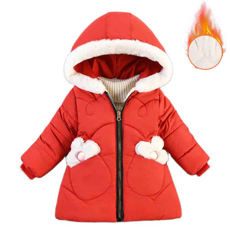

Lzh Children Coat Autumn Winter Clothes For Girls Down Jacket For Children Clothes Long Sleeves Rut For Children 2-4 Year J220718, Pink