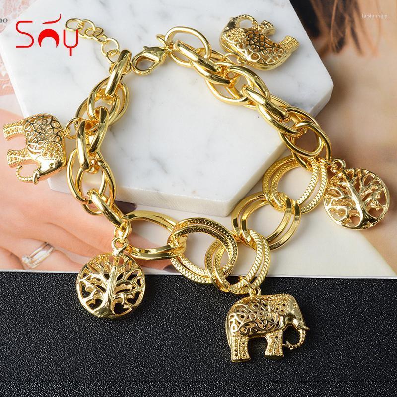 

Charm Bracelets Sunny Jewelry Fashion Gold For Women Hand Chains Link Chain Ball Bracelet High Quality Party GiftsCharm Lars22