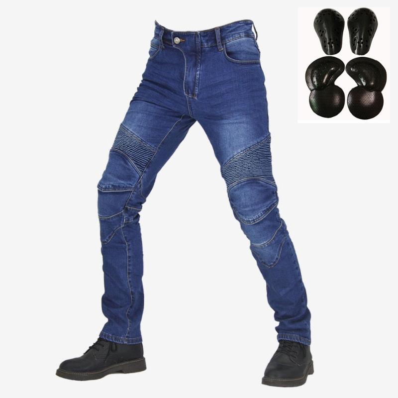 

Motorcycle Apparel Embroidery Leisure Men' Outdoor Summer Riding Jeans Motorpoof With Protect GearsMotorcycle