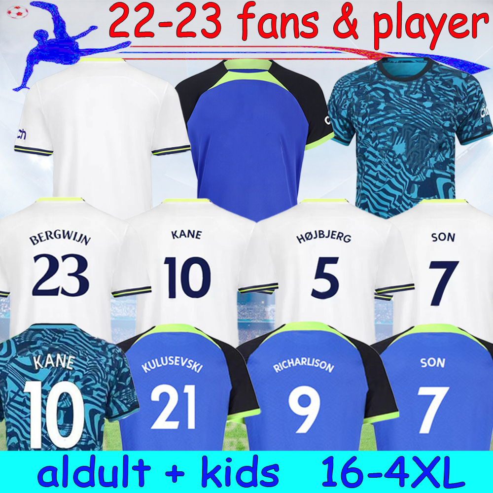 

2022 2023 KULUSEVSKI SON KANE soccer jersey DELE NDOMBELE HOJBJERG BERGWIJN LO CELSO 22 23 TOttENHAM LUCAS player fans football shirts S-4XL men aldult uniforms, 22-23 3rd fans