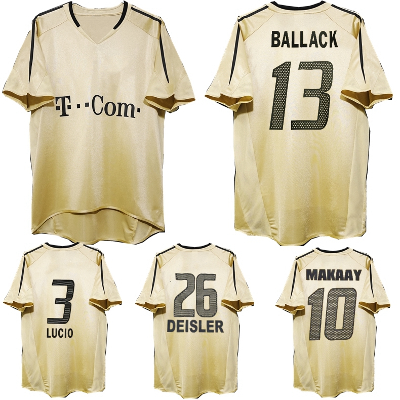

2004 2005 Ballack Makaay Schweinsteiger retro soccer jersey 04 05 Bayernes Municher Deisler SCHOLL away classic vintage football shirt, 04 05 away jersey