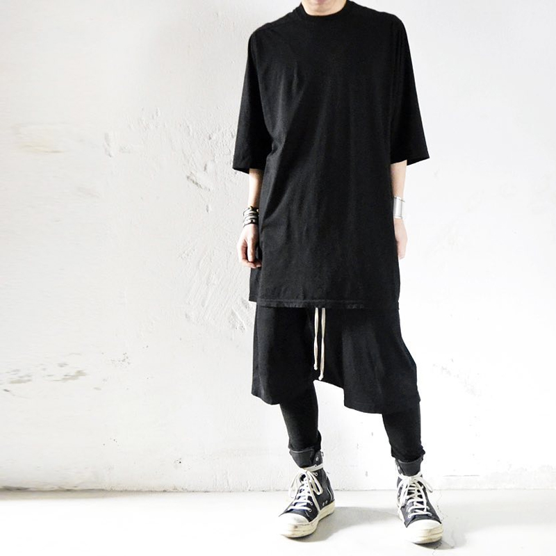 

American Rick 2022ss Solid Loose T-shirt Black Owens High Quality Oversized T-shirts Luxury High Streetwear Cotton Top, White