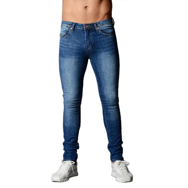 

Men' Jeans Men Tight Skinny Solid Color Denim Pants Cotton Brand Business Casual Fashion Stretch Male Work Classic Style PantMen, Black