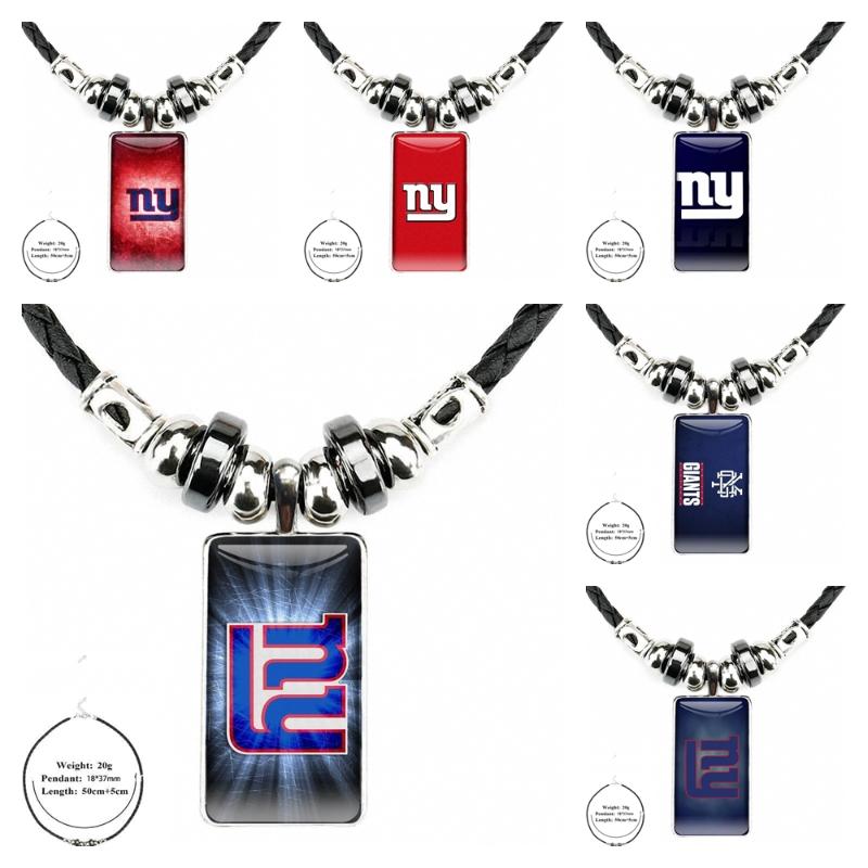 

Pendant Necklaces Ny Giants Comfortable Glass Galaxy Black Hematite Necklace Women Steel Plated Jewelry For Unisex Gift