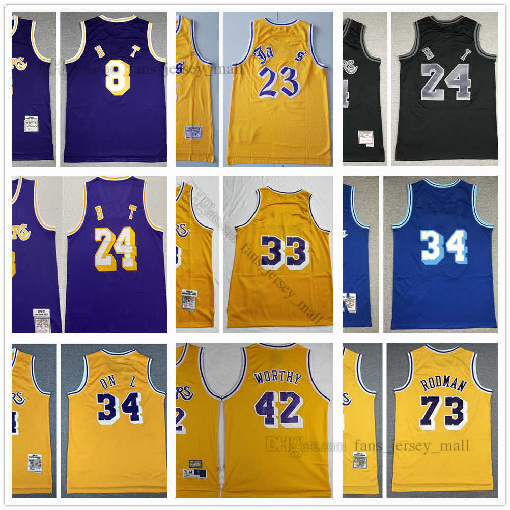 

Youth Kids Men Basketball Jerseys #8 #23 #24 #33 #34 #42 #73 Retro Jersey, Same as picture