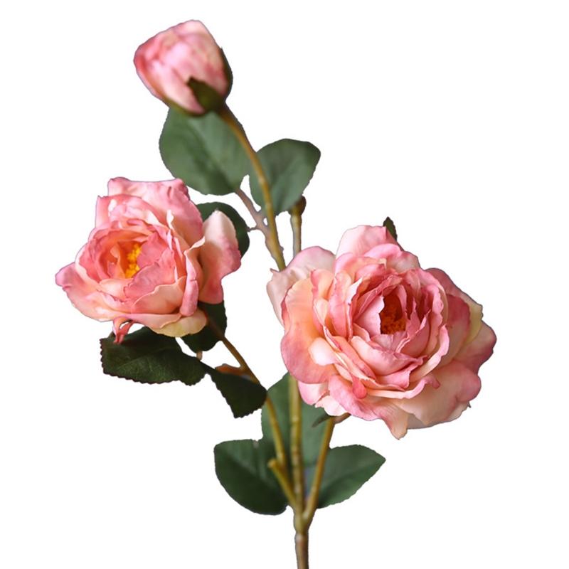 

Decorative Flowers & Wreaths 2022 Artificial Fake Peony Flower Simulation Silk With Stem 3 Heads For DIY Wedding Bride Bouquet Home Office