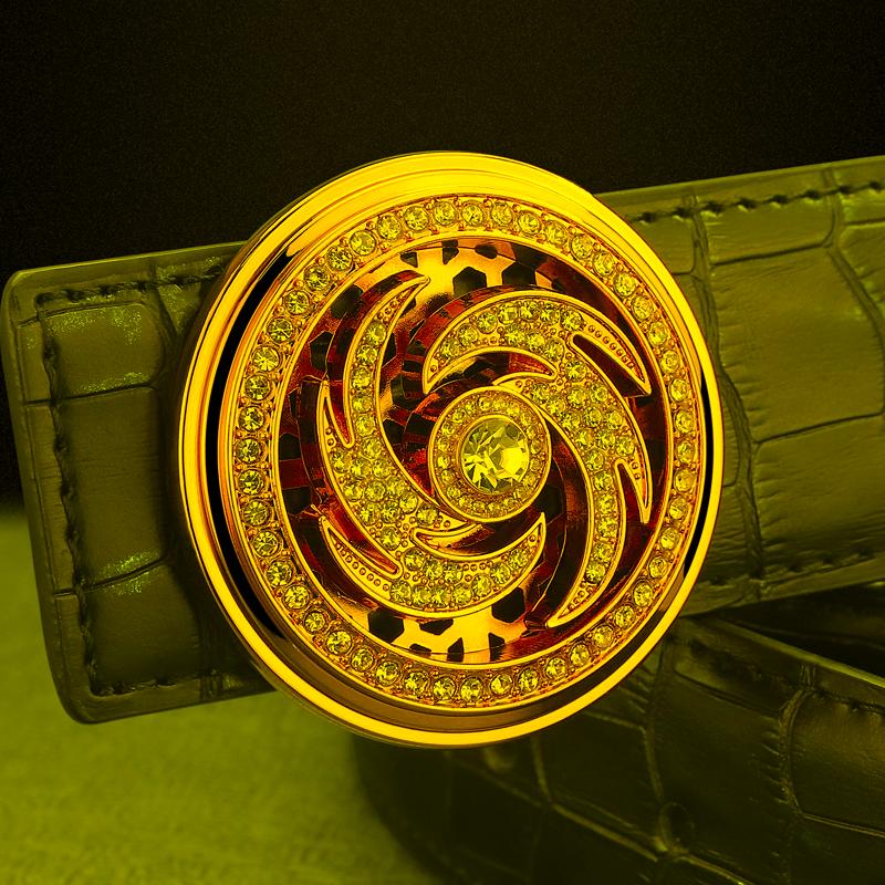 

Belts Fashion Rotate Round Buckle 3.8cm Wide Belt Men High Quality Designer Waist Strap Cintos MasculinosBelts BeltsBelts, Black