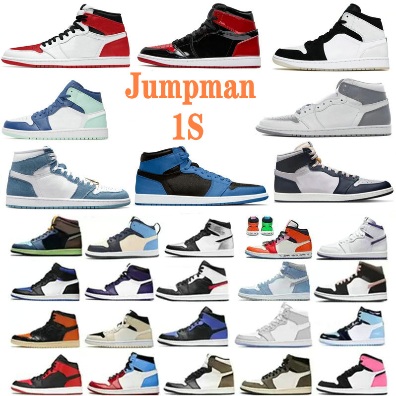 

Top Quality Jumpman 1s Basketball Shoes 1 University Blue Denim Hoyal Royal Stealth Patent Bred Heritage Georgetown Dark Mocha Rebellionaire Visionaire Sneakers, Notforresale