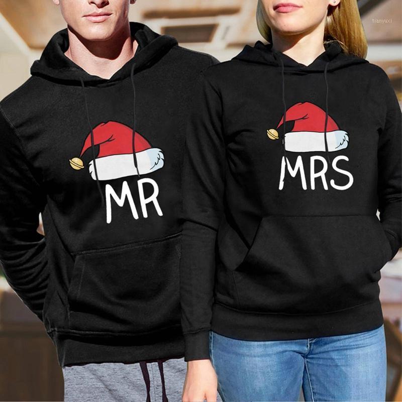 

Women Men Lovers Sweatshirt Couples Hoodies Pullovers Gift Christmas Hat Couple Hoody Women's & Sweatshirts