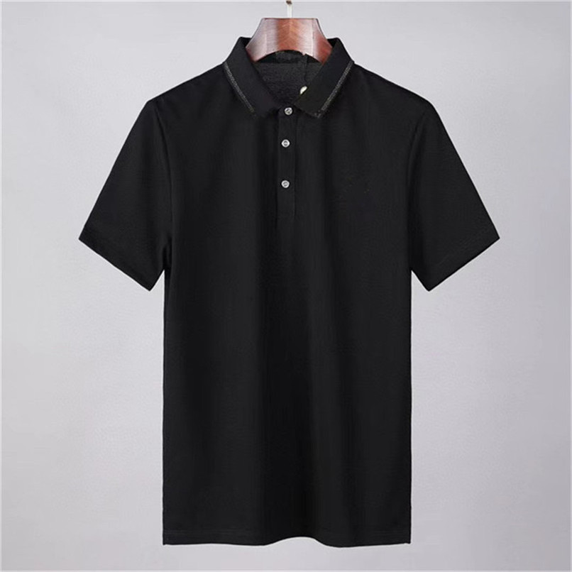 

Mens designer POLO shirt fashion high quality black and white pure cotton stand neck embroidered pullover summer breathable clothing m-3xl