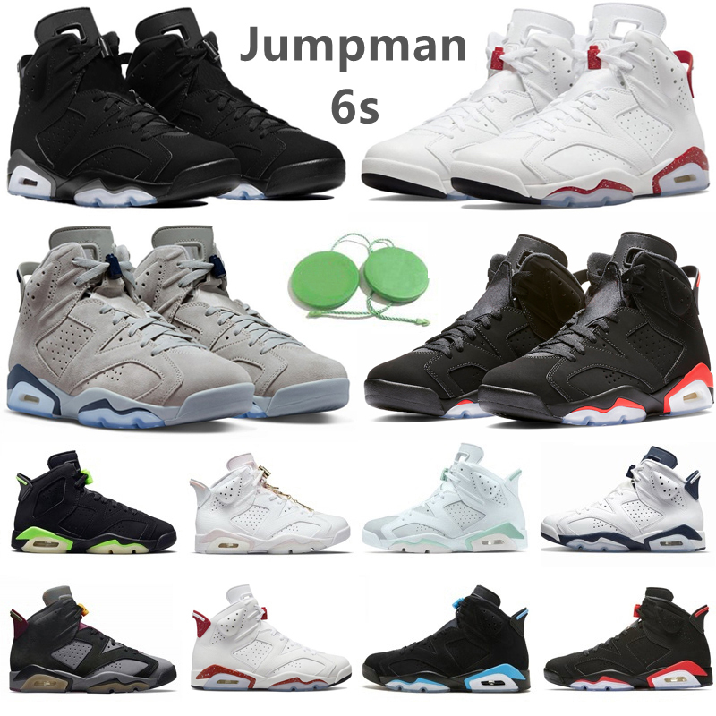 

Jumpman 6 6s Men Retro Basketball Shoes Georgetown Metallic Silver Washed Denim UNC Red Oreo Electric Green Black Infrared Bordeaux Mens Trainer Sports Sneakers, Color#19
