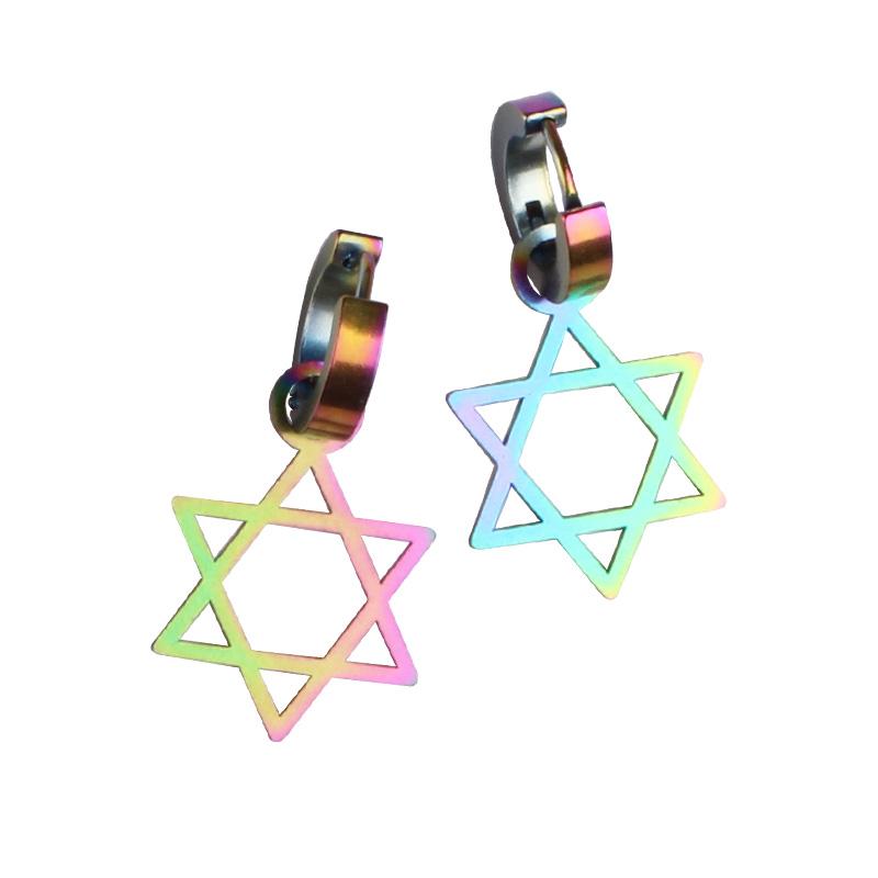 

Dangle & Chandelier Colorful Stainless Steel Star Drop Earrings For Women Accessories Birthday Gift Fashion Jewelry Ear Ring High Quality