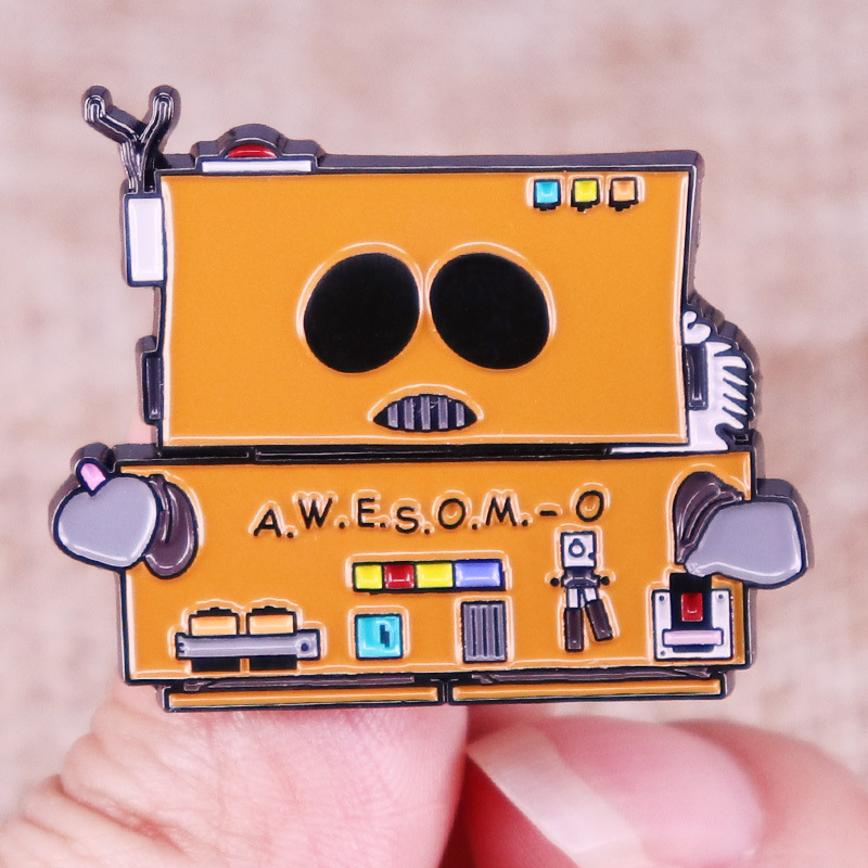 

South Park robot avisom BROOCH BADGE backpack lapel pin accessories gift, As picture