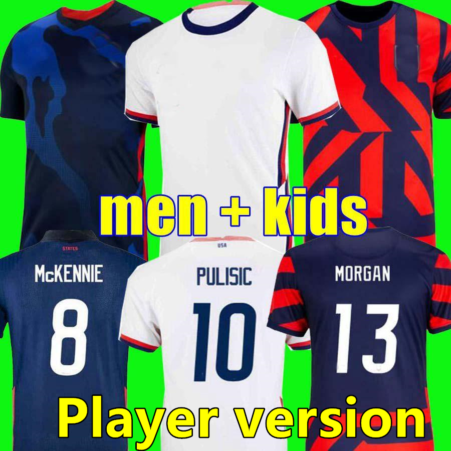 

2021 2022 Custom PULISIC MCKENNIE Away Soccer Jerseys 21 22 AARONSON MUSAH UsAs RAPINOE MORGAN LLOYD America Football Shirt United States LLETGET MEN + KIDS KITS Socks, 21/22 away