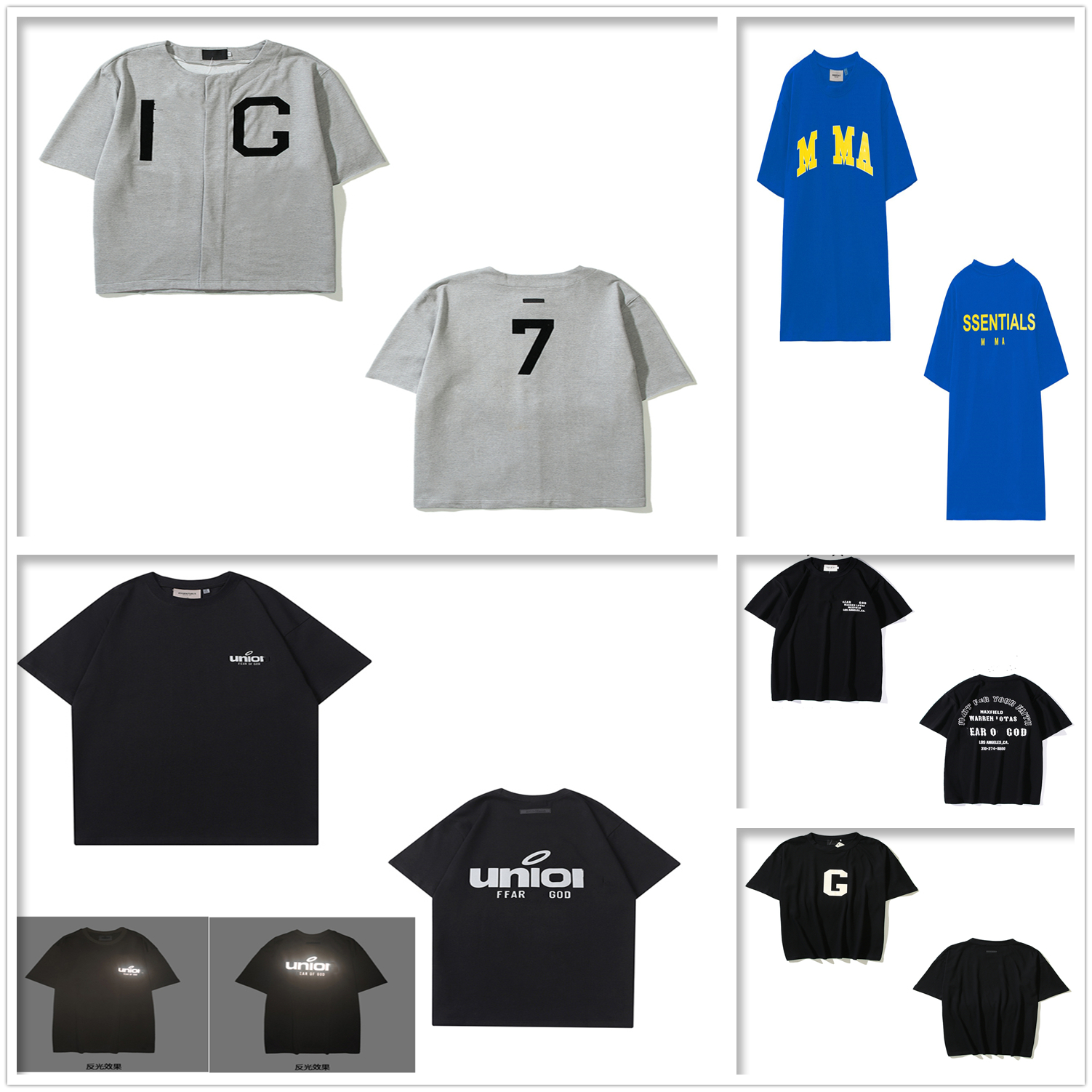 

Men reflective t shirt Tech Fleeces laser women T-Shirts three-dimensional silicone letters short sleeve high street tide brand loose Season 7 Celebrity Style B06, 1pcs button