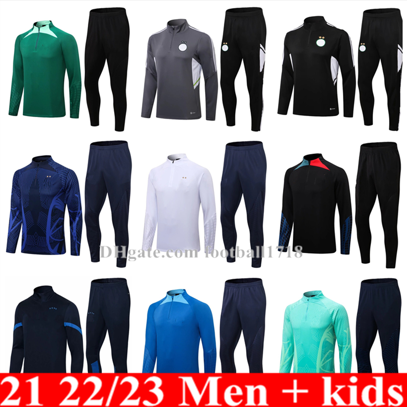 

21 22 23 Men kids KingDom Soccer Jersey Tracksuit chandal futbol uNiTeD 2022 Algeria football Training suit MAHREZ FEGHOULI survetement foot tuta jogging