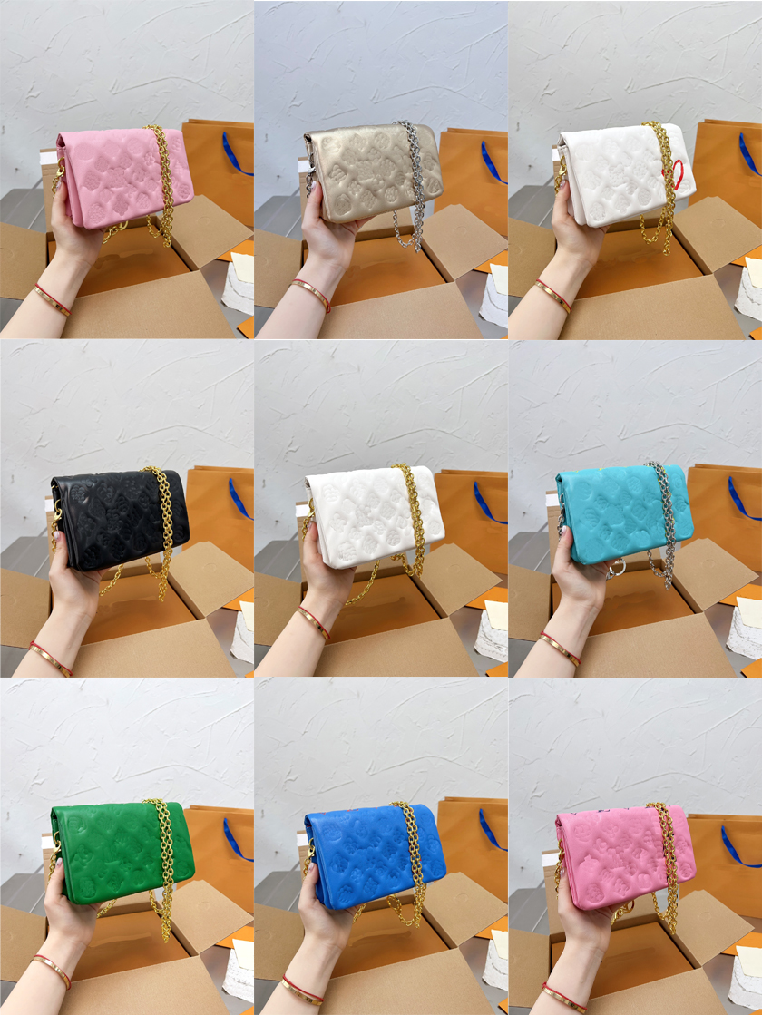 

Pochette Coussins Chain Bag Soft Lambskin Embossed Handbag Designer Women Luxurys Shoulder Purse WOC Clutch Bags Crossbody M80742 M80745, Customize