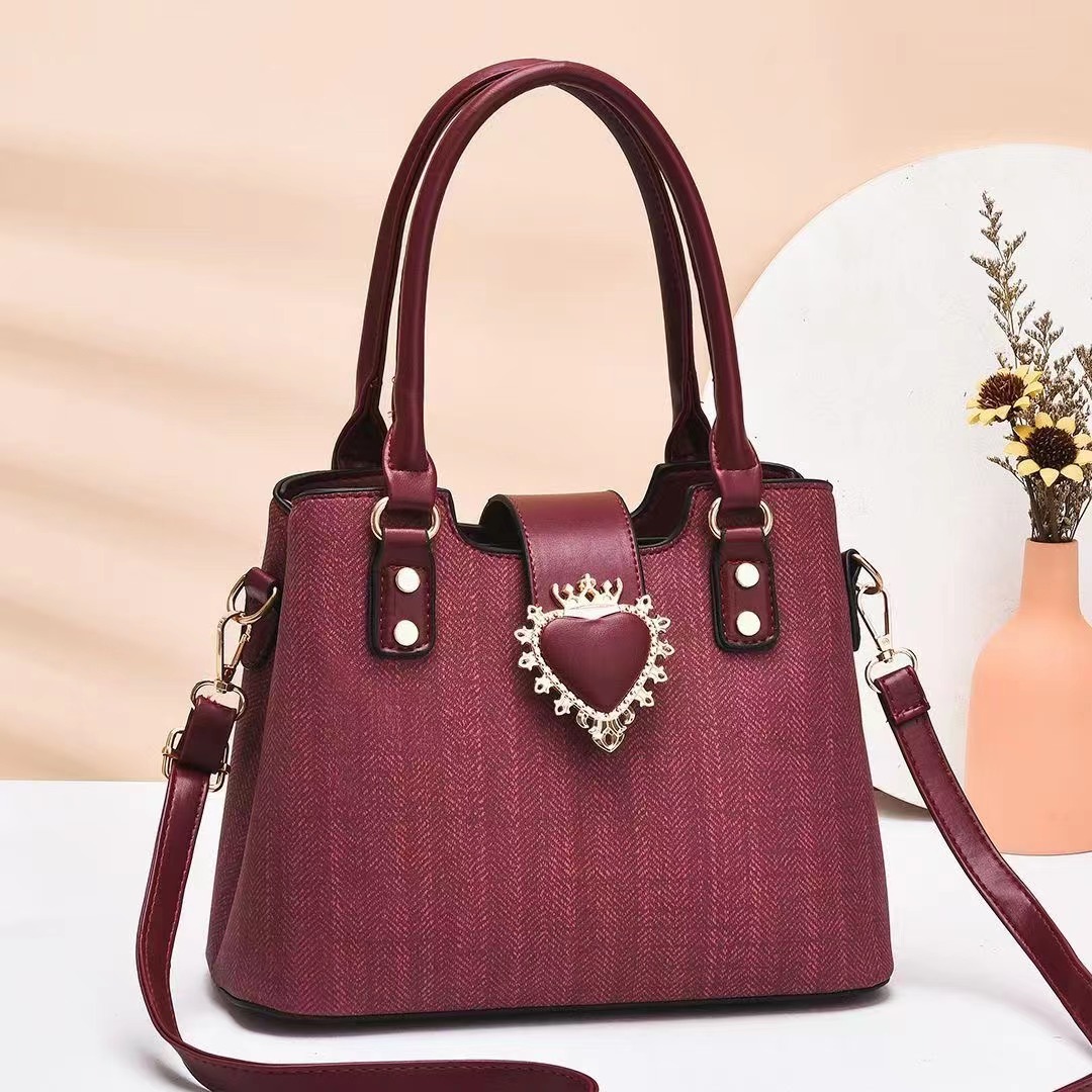 

New Fashion Temperament Lock PU Soft Leather Handbags, Blue