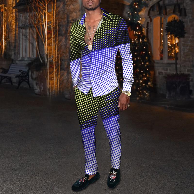 

Men's Tracksuits Polka Dot Gradient Fashion Men's Clothing 2022 Hawaiian Shirt Spring Autumn Long Sleeve Pants 2 Piece Set 3d Printed St, Ttb4-100