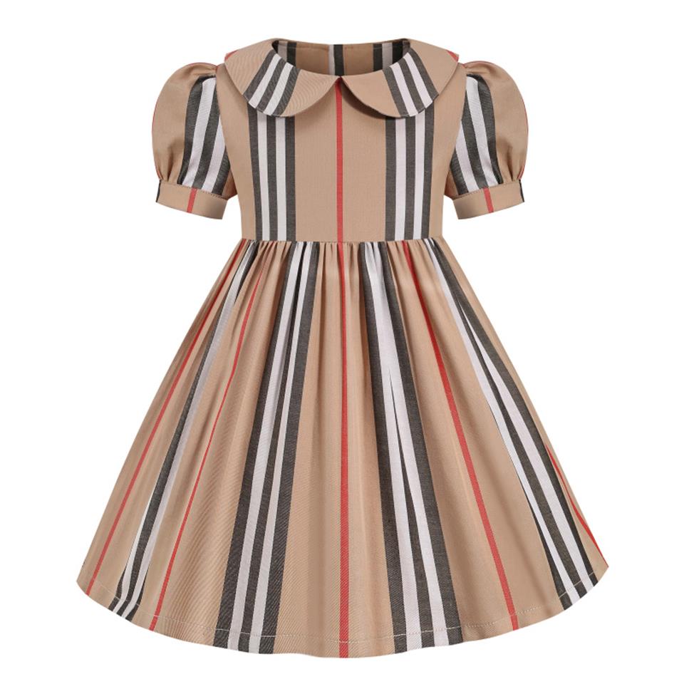

Baby Cotton Clothes Stripe Fashion European Style Baby Kids Clothing Clothes Girls Dress 2-6 Years232o, 906