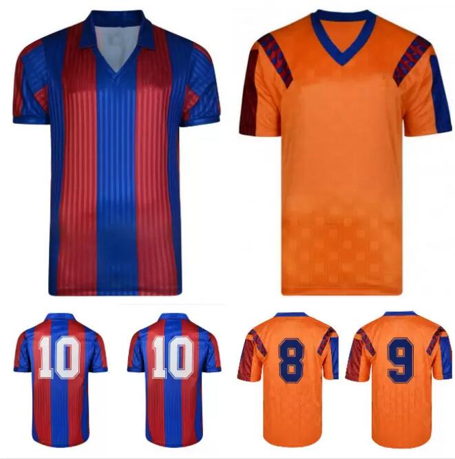 

1991 1992 Michael Laudrup Stoichkov Guardiola Bakero retro soccer jersey 1989 vintage classic old football shirt, Home jersey