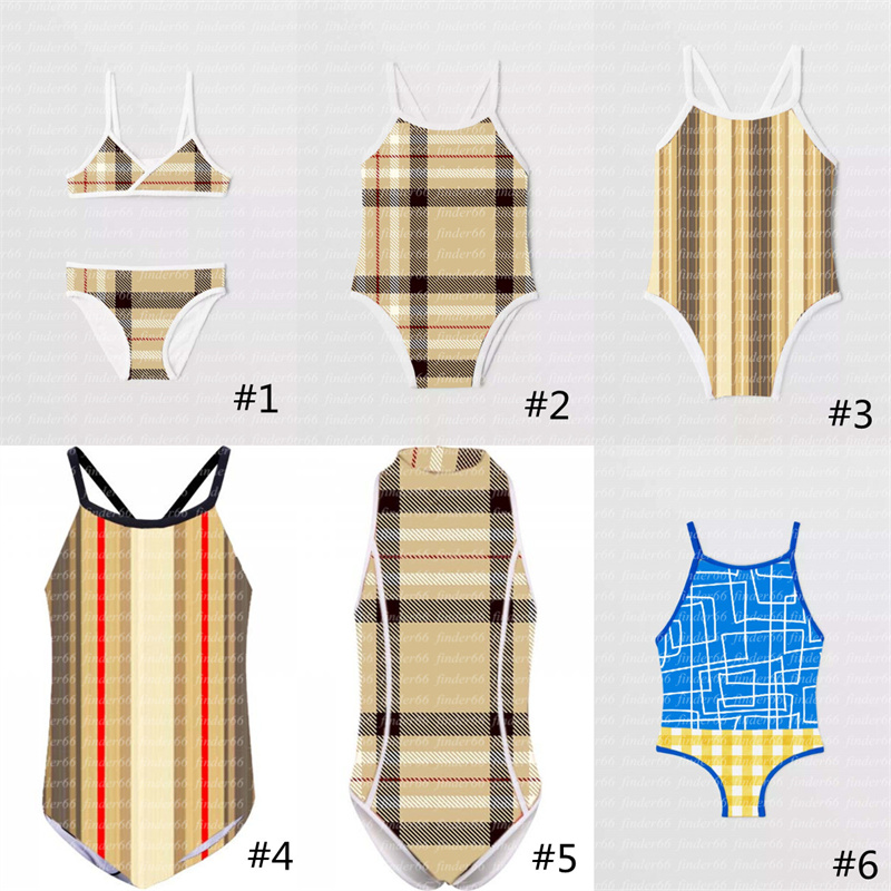 

Kids Plaid Bikinis Swimsuits Circle Padded Push Up Girl Swimwear Outdoor Beach Travel Vacation Bandage Bathing suit High Quality