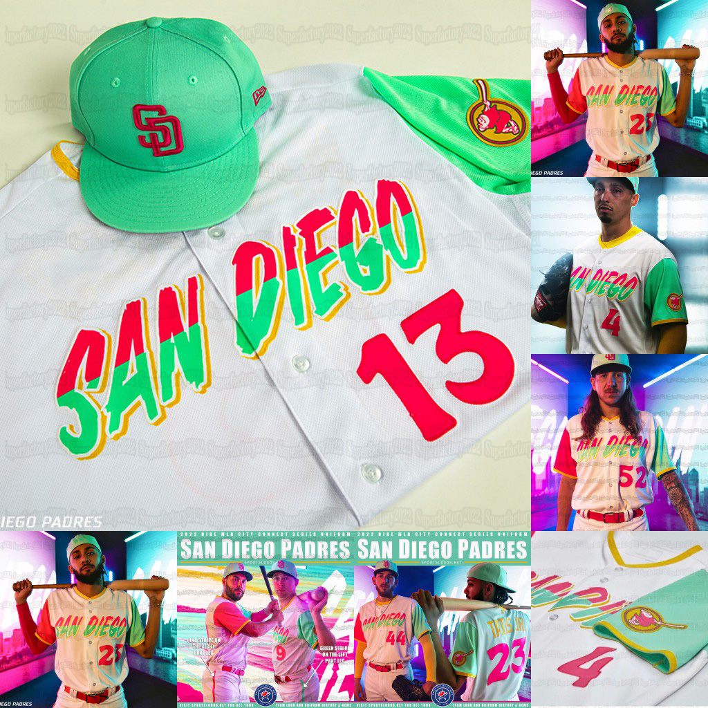 

San Diego 2022 Padre 2022 City Connect Jersey Fernando Tatis Jr. Blake Snell Jurickson Profar Darvish Manny Machado Eric Hosmer Mike Clevinger Jake Cronenworth, Flexbase men s-xxxl