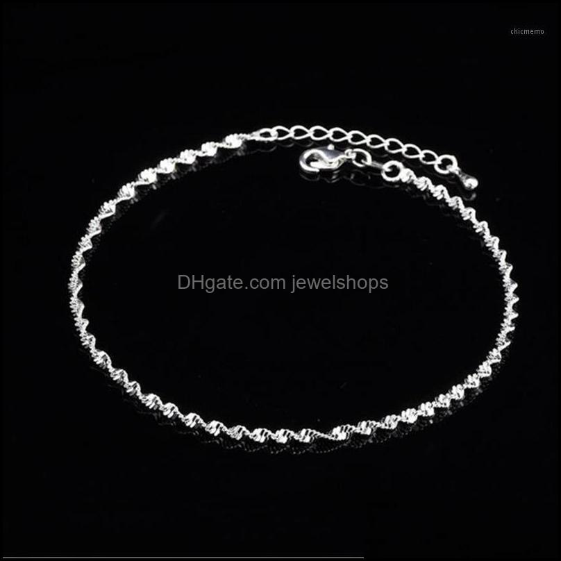 

Fashion Twisted Weave Chain For Women Anklet 925 Sterling Sier Anklets Bracelet Foot Jewelry On Foot1 Drop Delivery 2021 Vz8Ed
