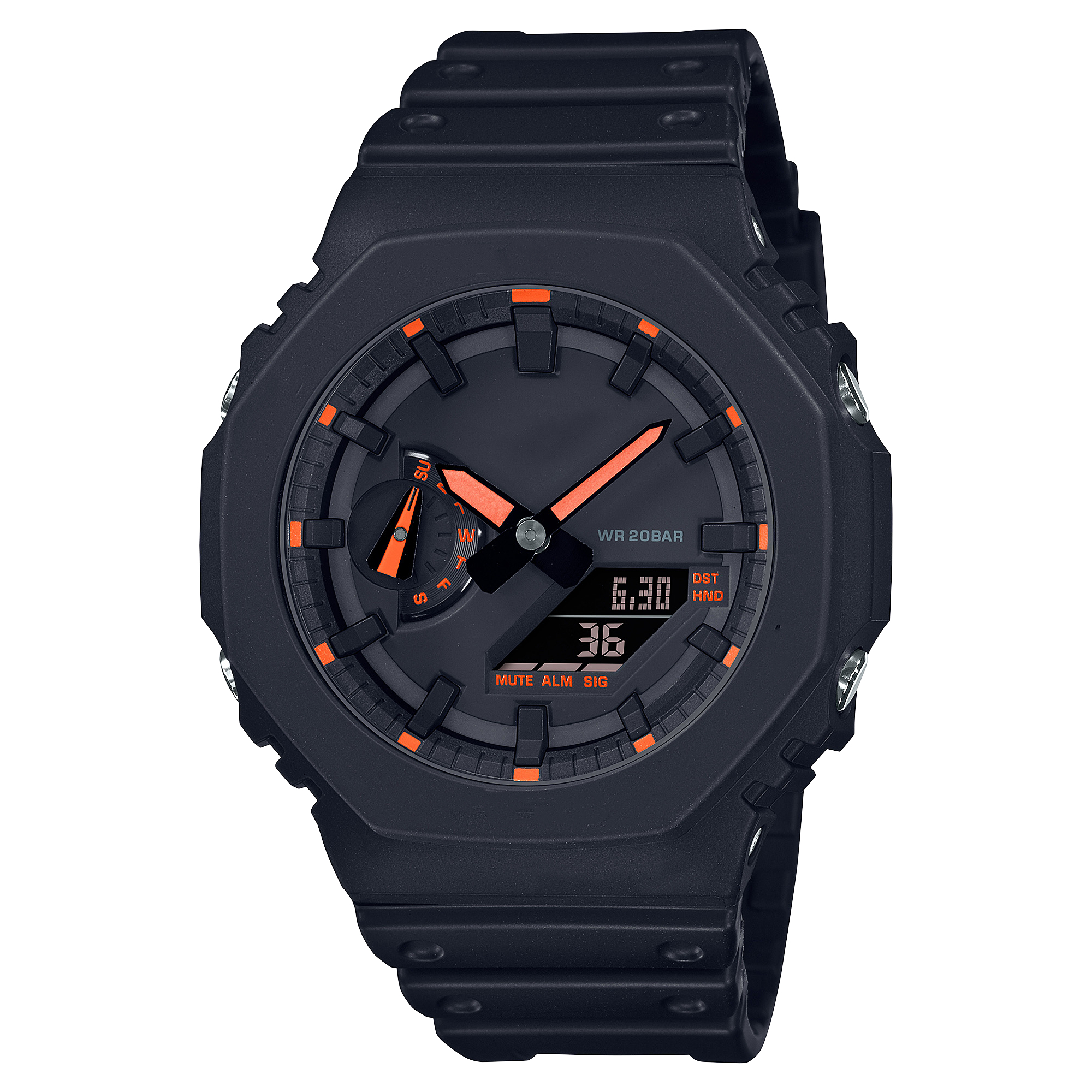 Iced Out Watch Sports Quartz Digital Men's Watch Oak 2100 Series LED Waterproof Automatic Hand Raise Light Full Function World Time High Qua