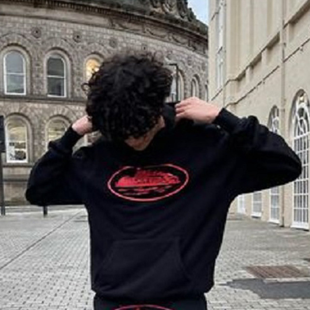 Men's Hoodies Men's & Sweatshirts Print Black Hoodie Aesthetic Kawaii Men Vintage Punk Grunge Loose Top High Street Unisex Sweatshirt-image-799800306