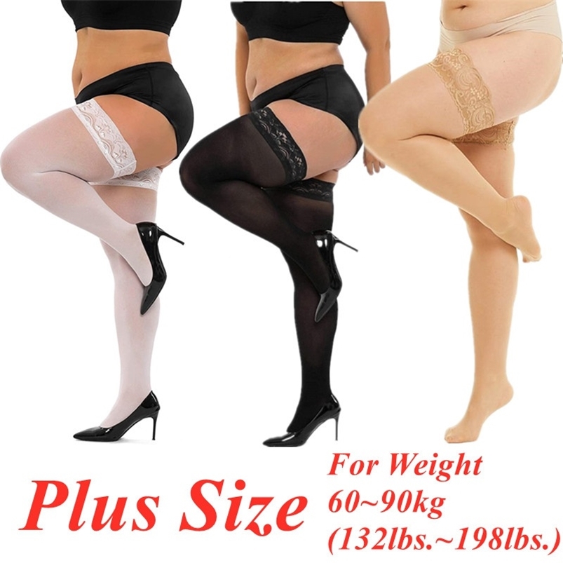 

Oversize Thigh High long Socks Plus Stockings with Antislip Sexy Fishnet Large Size Body Stocking for Women Erotic 220613, Black8