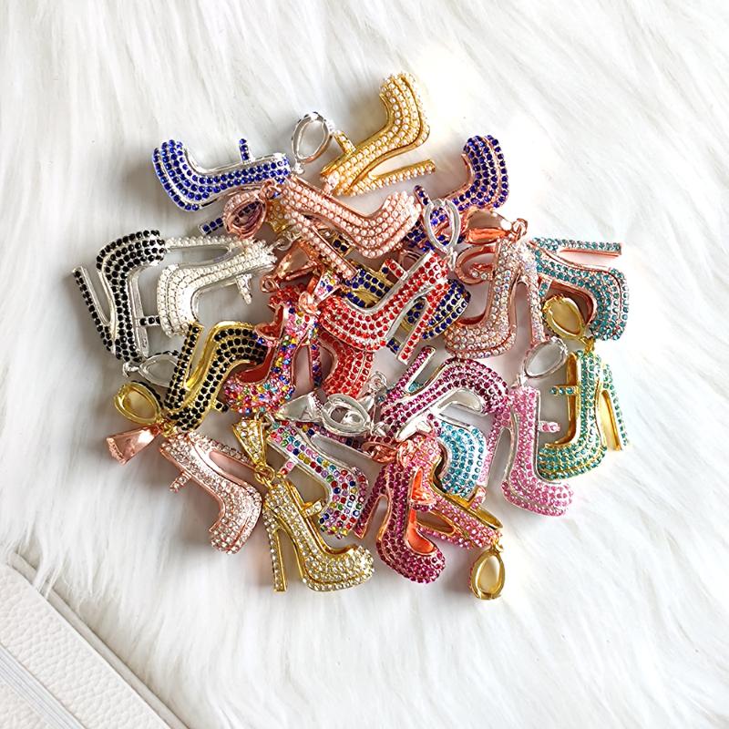 

Pendant Necklaces 1pc High Heel Shoe Charms For Women DIY Jewelry Accessories S9