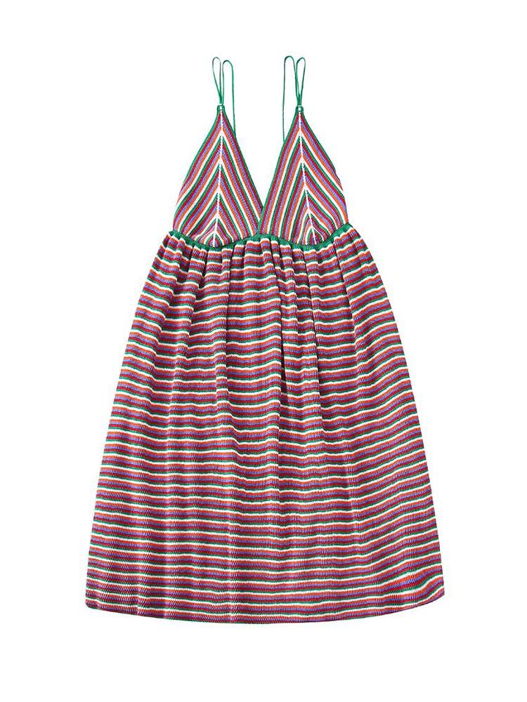 

Casual Dresses 2022 Summer Women Knitted Spaghetti Strap Sexy Sleeveless V-Neck Backless Beach Party Fashion ClothesCasual
