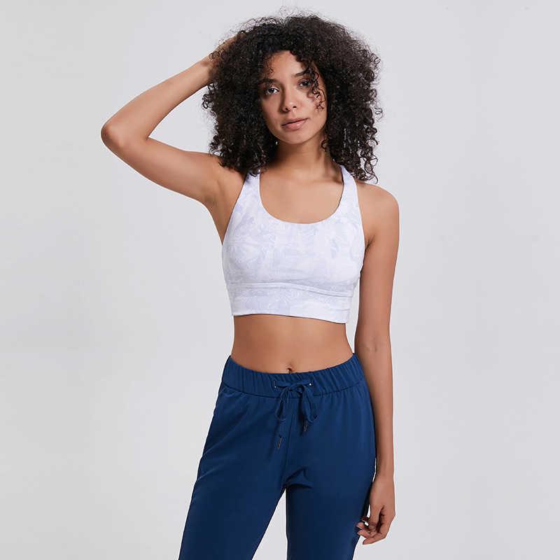 

new LU-88 Women Sports Bra Light Impact Floral Print Backcross Yoga Bra Push Up Running Workout Underwear Fitness Sport Top, I need see other product