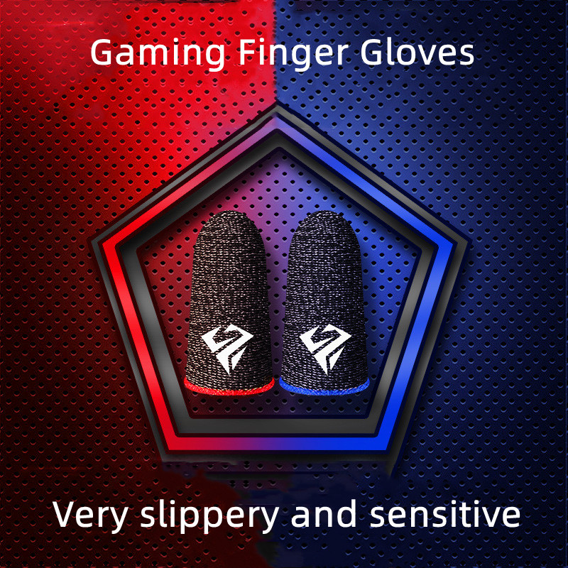 Oyun parmak kollu mobil oyun denetleyicileri için 0.3mm SuperConducting fiber pürüzsüz sürükleme azaltma işlemi Sweatproof parmak kolu