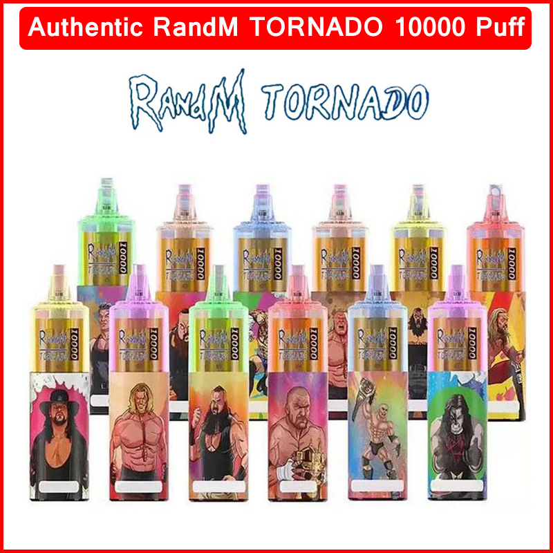 

Original RandM Tornado 10000 Puffs Disposable Vape Pen E Cigarette With Rechargeable Battery Airflow Control Mesh Coil 20ml Prefilled Pod 10K Big Vapor Kit