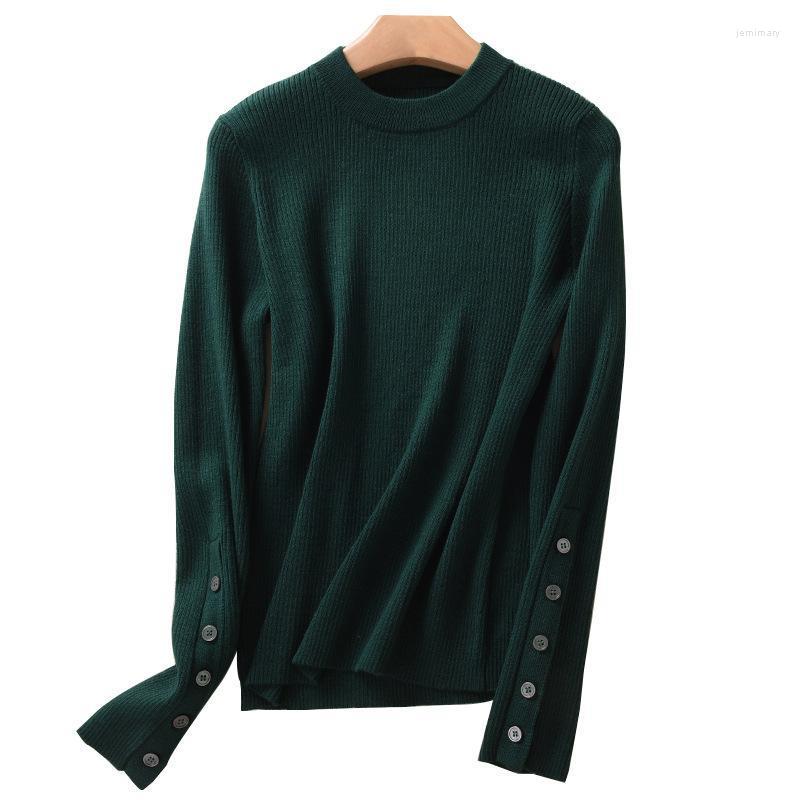 

Women's Sweaters Women Autumn Pullover Sweater O Neck Solid Color Slim Korean Style Female Casual Knitted Tops Long Sleeves Jemi22, Black