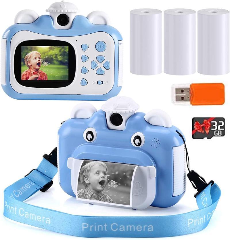 

Digital Cameras Instant Print Kids Camera 1080P Rechargeable For Girls Video With 32G SD Card 6-12 Years Old BirtDigital