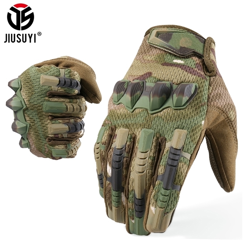 

Multicam Tactical Military Full Finger Gloves Army Paintball Airsoft Combat Touch Screen Rubber Protective Glove Men Women 220812gxgx
