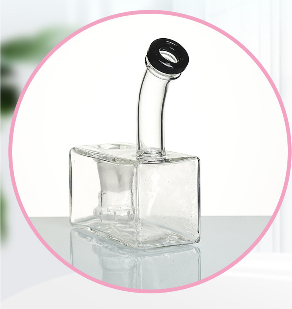 

Square glass bong hookahs bongs creative hookahs with 14 bowl mini bubbler dab rig for smoking