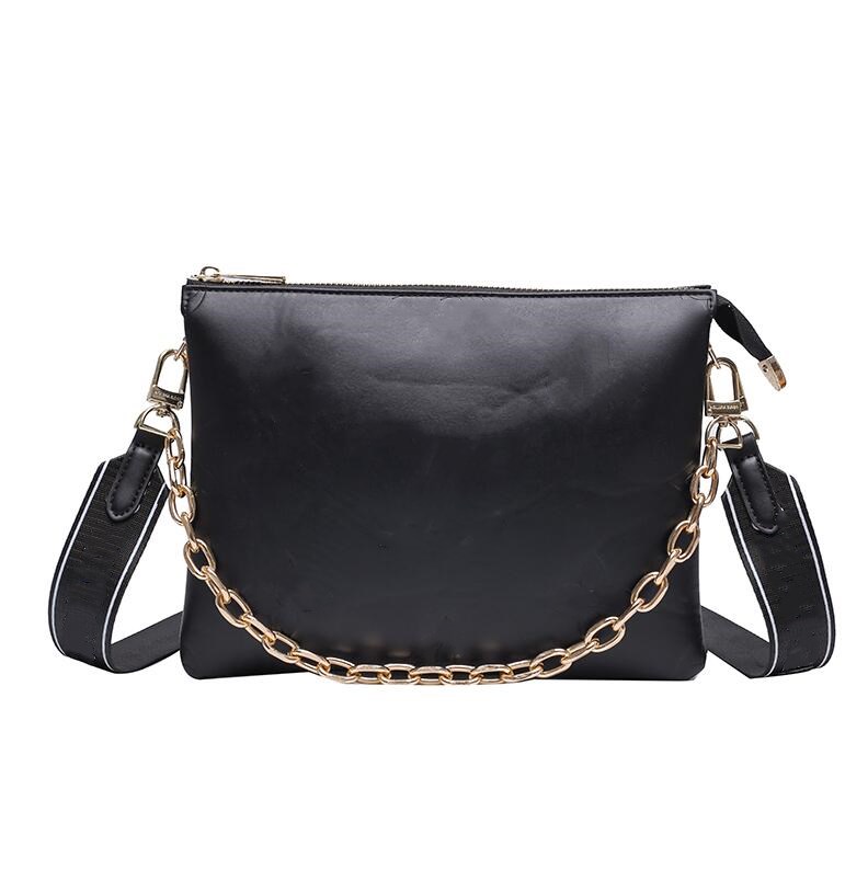 

Women Crossbody Handbag PU Leather Shoulder Bags Chains Multifunctional Lady Purse 4 Colors, As picture show