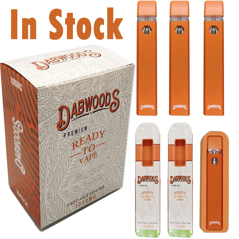 

Dabwoods Vape Disposable Vapes Device 1ML Cartridges 280mah Rechargeable Battery 1Gram 510 Thread Cartridges Custom Carts Packaging Box Thick Oil Bar E-cigarettes