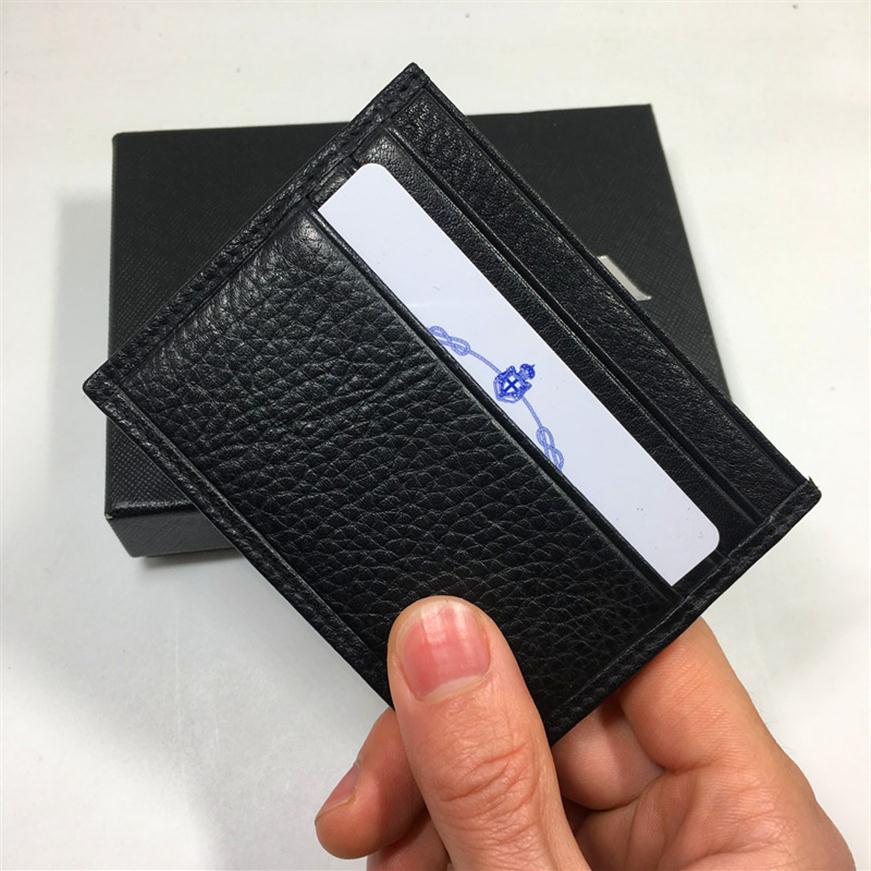

Small Card Wallet Credit Card Holder Business Men Money Coin Purse Package Bags New Fashion Thin Wallets Bus Bank Card Covers Pock324f, Black