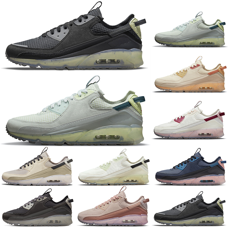 

90 Terrascape Mens Running Shoes Sail Anthracite Dark Teal Green Obsidian Men Womens Trainers Outdoor Sports Sneakers