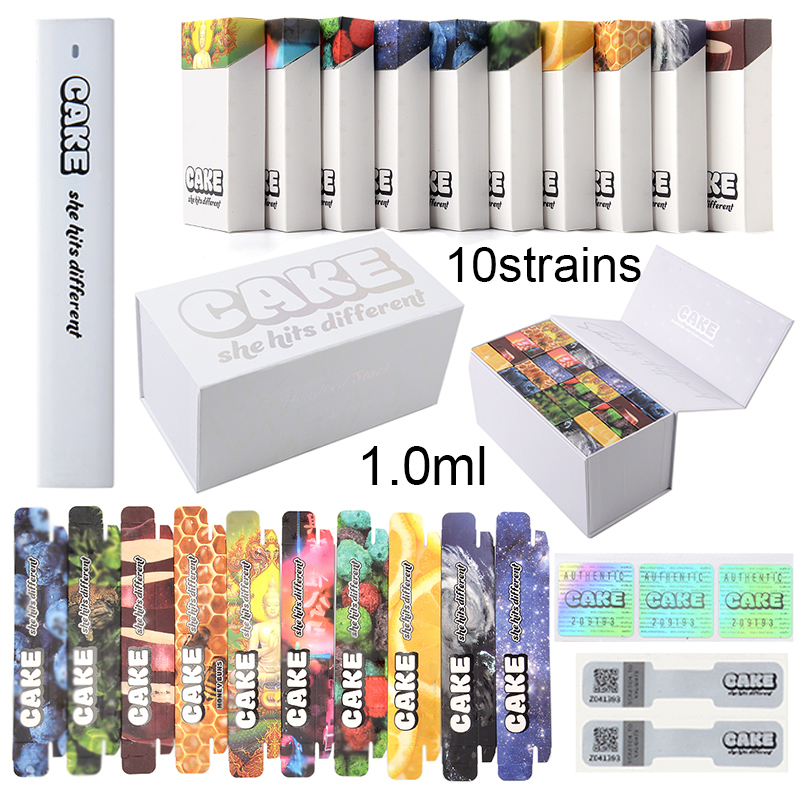

CAKE Disposable Rechargeable Pens Kit E cigarettes Thick Oil Vaporizer 1.0ml Pods Empty Cartridge Portable Battery 280MAH