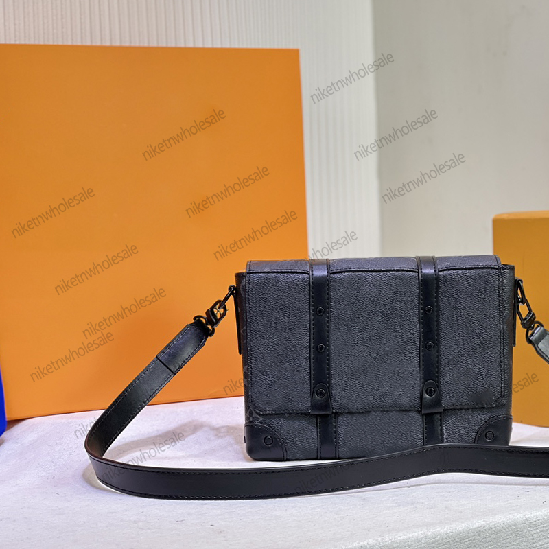 

Mini Trunk Tote Womens Bag Monograms Eclipse Leather Messenger Handbags Shoulder Bags M45727, ##