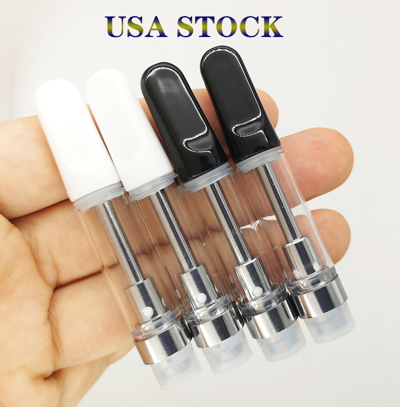 

Ceramic Cartridges Vapes Pens 510 Thread Carts Disposable Atomizer E cigarette Oil Cart 0.8-1 ML Glass Tank High Quality Ceramic Coil Vaporizer Instock