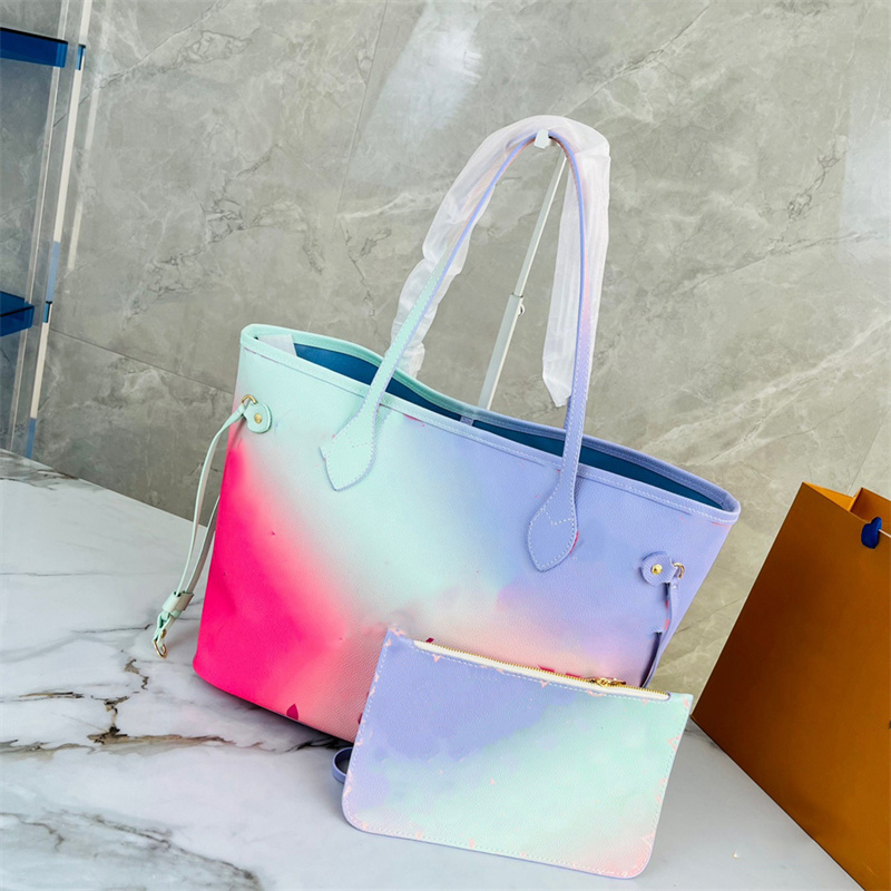 

LVS Womens Bag Designers Handbags City Sunset Colorful Sunrise Luxury Gradient pink Crossbody Shoulder Leopard Bags HandBags