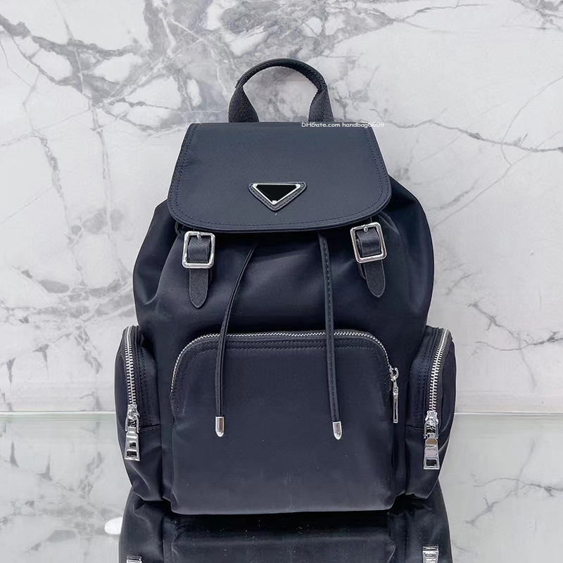 Fashion Nylon Backpack Mens Women Black Triangle Ruck Sack Designers Pack student bag Rucksack Handbag Designer Bag Handbags Practical Large Capa