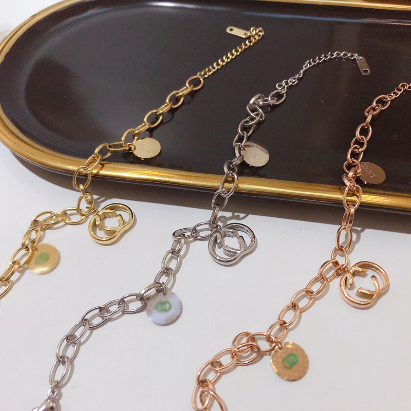 

New Fashionable Bracelets Women Bangle Wristband Cuff Chain Designer Jewelry 18K Gold Plated 925 Silver Plated Stainless steel Bracelet Lovers Gift L034